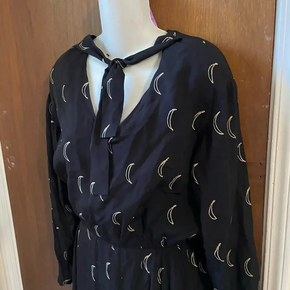 Vtg Witch moon midi dress black - Picture 9 of 10